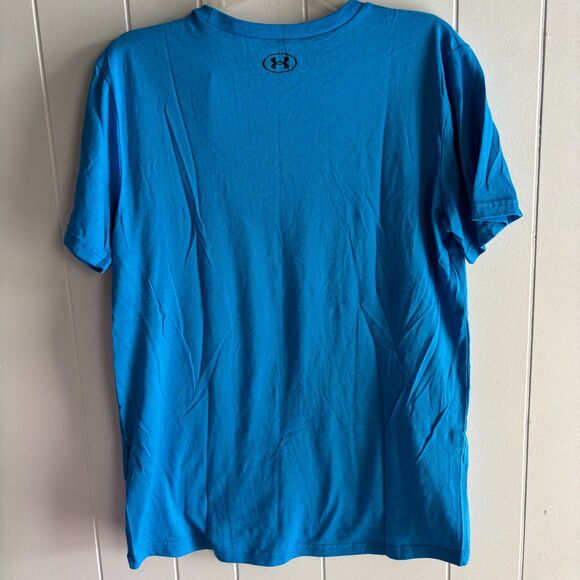 UNDER ARMOUR Youth XL Boy's Baseball Gradient Graphic Blue Loose Fit T Shirt #F - Picture 2 of 3